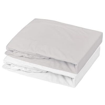DODO Mon P Set mit 1 ALESE PU + 1 Spannbettlaken, 70 x 140 cm, Weiß/Maus DODO Mon P Set mit 1 ALESE PU + 1 Spannbettlaken, 70 x 140 cm, Weiß/Maus