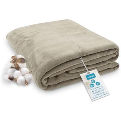 ZOLLNER Kuscheldecke flauschig in 220x240 cm weiche und langlebige Sofadecke in Cappuccino waschbar bis 40°C Mischgewebe mit elegantem Einfassband Hotelqualität Oeko Tex® Zertifiziert ZOLLNER Kuscheldecke flauschig in 220x240 cm weiche und langlebige Sofadecke in Cappuccino waschbar bis 40°C Mischgewebe mit elegantem Einfassband Hotelqualität Oeko Tex® Zertifiziert