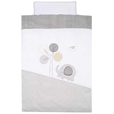 Alvi Bettwäsche für Kinderbett Applikation Jumbo grau 100x135 cm 401259239 Alvi Bettwäsche für Kinderbett Applikation Jumbo grau 100x135 cm 401259239