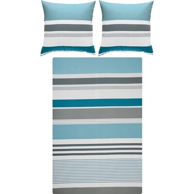 REDBEST - Renforcé Bettwäsche - Grün-Blau - 200x200 cm - Bedding REDBEST - Renforcé Bettwäsche - Grün-Blau - 200x200 cm - Bedding