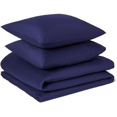 Amazon Bettwäsche 200x200 100% Bio Baumwolle 2teilig, Extra Weich, Bettbezug 200x200 cm & 1 Kissenbezug 65x65 cm, Marineblau Amazon Bettwäsche 200x200 100% Bio Baumwolle 2teilig, Extra Weich, Bettbezug 200x200 cm & 1 Kissenbezug 65x65 cm, Marineblau