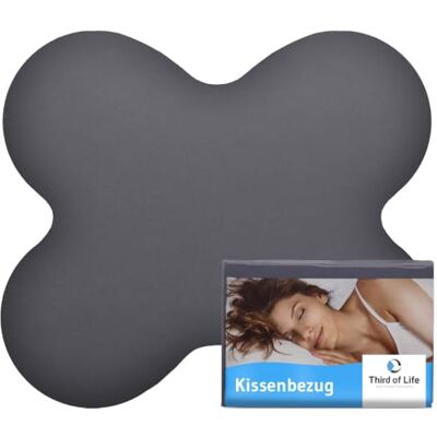 Third of Life Kissenbezug Dunkelgrau Einzelpack, perfekt für Seitenschläfer-Kissen ACAMAR Mako-Baumwolle (Double Jersey), Bügelfrei, trocknergeeignet, Kissenhülle mit Reißverschluss, Oeko-Tex zertifiziert Third of Life Kissenbezug Dunkelgrau Einzelpack, perfekt für Seitenschläfer-Kissen ACAMAR Mako-Baumwolle (Double Jersey), Bügelfrei, trocknergeeignet, Kissenhülle mit Reißverschluss, Oeko-Tex zertifiziert