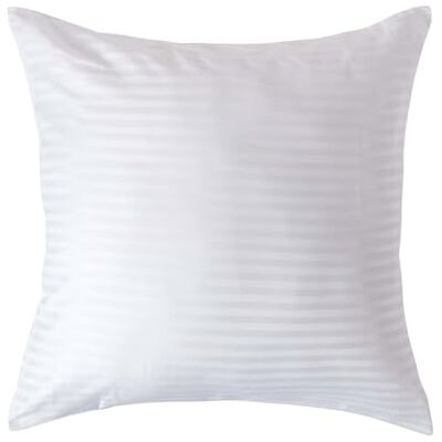 Homescapes 2er-Set Damast Kissenbezug 60x60 cm weiß mit Satin-Streifen & Reißverschluss, 100% ägyptische Baumwolle, Fadendichte 330 Homescapes 2er-Set Damast Kissenbezug 60x60 cm weiß mit Satin-Streifen & Reißverschluss, 100% ägyptische Baumwolle, Fadendichte 330