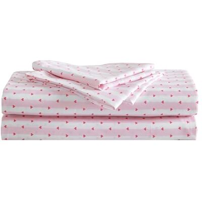 Betsey Johnson Bettlaken für King-Size-Betten, weich und leicht, farbecht und knitterfrei, (Wonderland-Streifenrosa, King-Size) Betsey Johnson Bettlaken für King-Size-Betten, weich und leicht, farbecht und knitterfrei, (Wonderland-Streifenrosa, King-Size)