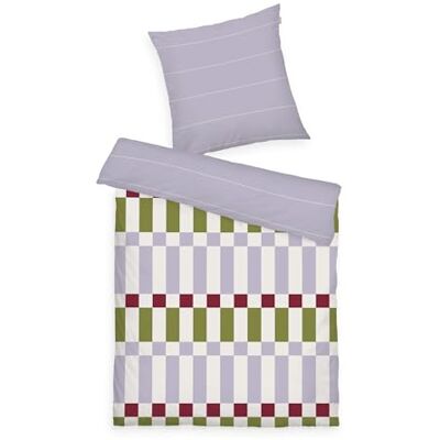 TOM TAILOR Soft-Renforcé-Bettwäsche, 70x90 cm + 140x200 cm, 100% Baumwolle/Renforcé, mit Wendemotiv und farbigem Reißverschluss, Bold Check Lila, Grün (Soft Lilac, Moss Green & Off White) TOM TAILOR Soft-Renforcé-Bettwäsche, 70x90 cm + 140x200 cm, 100% Baumwolle/Renforcé, mit Wendemotiv und farbigem Reißverschluss, Bold Check Lila, Grün (Soft Lilac, Moss Green & Off White)