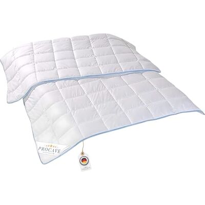 PROCAVE TopCool warme Duo Winter-Qualitäts-Bettdecke für die kalte Jahreszeit Soft-Komfort-Bettdecke kochfeste Steppdecke atmungsaktiv & wärmeausgleichend Made in Germany 135x220cm PROCAVE TopCool warme Duo Winter-Qualitäts-Bettdecke für die kalte Jahreszeit Soft-Komfort-Bettdecke kochfeste Steppdecke atmungsaktiv & wärmeausgleichend Made in Germany 135x220cm