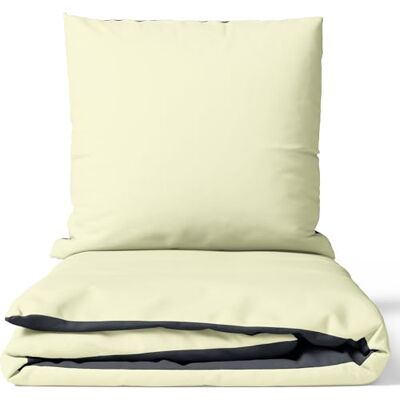 Leonado Vicenti Bettwäsche 2teilig Bettbezug Bettwäsche-Sets 135x200 mit Kissenbezug 80x80 cm, ÖKO-TEX Baumwoll-Satin Beige für Einzelbett mit Reißverschluss Leonado Vicenti Bettwäsche 2teilig Bettbezug Bettwäsche-Sets 135x200 mit Kissenbezug 80x80 cm, ÖKO-TEX Baumwoll-Satin Beige für Einzelbett mit Reißverschluss