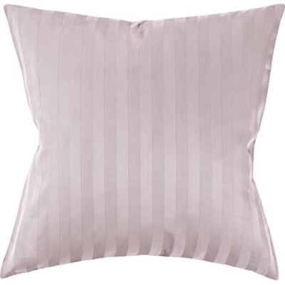 Pure Mako Satin Damast Streifen Kissenbezug 50x50 rosa Waschbar bis 60°C, Reißverschluss Atmungsaktiv & Anti-Pilling Pure Mako Satin Damast Streifen Kissenbezug 50x50 rosa Waschbar bis 60°C, Reißverschluss Atmungsaktiv & Anti-Pilling