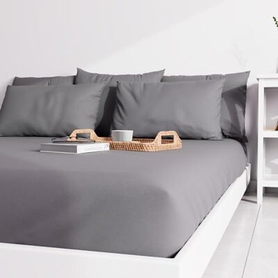 Atmosphère , Spannbettlaken einfarbig 140x190 cm ZZZ Grau Atmosphère , Spannbettlaken einfarbig 140x190 cm ZZZ Grau