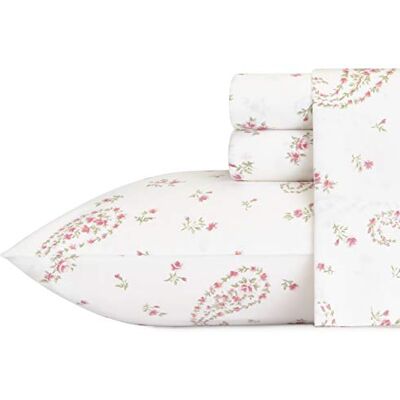 Laura Ashley Bettwäsche-Set für King-Size-Bett, weiches Satin-Baumwoll-Bettwäsche-Set, schlank, glatt und atmungsaktiv, Heimdekoration (Bristol Paisley, King-Size) Laura Ashley Bettwäsche-Set für King-Size-Bett, weiches Satin-Baumwoll-Bettwäsche-Set, schlank, glatt und atmungsaktiv, Heimdekoration (Bristol Paisley, King-Size)