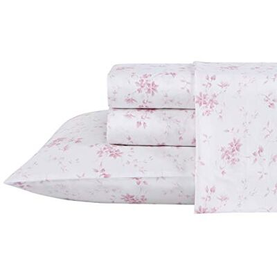Laura Ashley Home Satin-Kollektion Bettlaken-Set – 100% Baumwolle, Oeko-Tex Zertifiziert, knitterfreie Bettwäsche, weicher nach jeder Wäsche, Queen, Garden Muse, USHSA01176046 Laura Ashley Home Satin-Kollektion Bettlaken-Set – 100% Baumwolle, Oeko-Tex Zertifiziert, knitterfreie Bettwäsche, weicher nach jeder Wäsche, Queen, Garden Muse, USHSA01176046