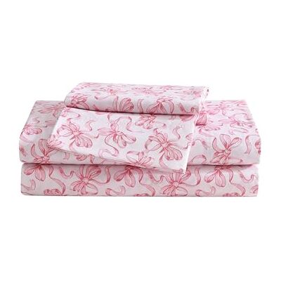Betsey Johnson King Sheet Set, Soft & Lightweight Bedding, Fade & Wrinkle Resistant (Ballet Bows Pink, King) Betsey Johnson King Sheet Set, Soft & Lightweight Bedding, Fade & Wrinkle Resistant (Ballet Bows Pink, King)
