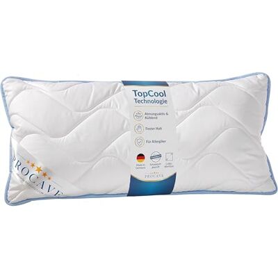 PROCAVE TopCool Kopfkissen Kochfest 40x90 cm, Qualitäts-Stepp-Kissen, atmungsaktives Allergiker Kissen, Winter- und Sommer-Kissen 100% aus Deutschland PROCAVE TopCool Kopfkissen Kochfest 40x90 cm, Qualitäts-Stepp-Kissen, atmungsaktives Allergiker Kissen, Winter- und Sommer-Kissen 100% aus Deutschland