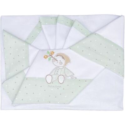 ANDY & HELEN 3-teiliges Bettwäsche-Set für Wiege, Besticktes Bettlaken + Spannbettlaken mit Gummibändern und Kissenbezug, geeignet für Kinderbett Maxi, Next to Me, Seitenbett, Grün ANDY & HELEN 3-teiliges Bettwäsche-Set für Wiege, Besticktes Bettlaken + Spannbettlaken mit Gummibändern und Kissenbezug, geeignet für Kinderbett Maxi, Next to Me, Seitenbett, Grün
