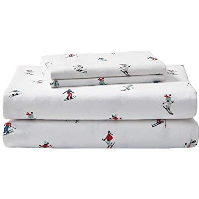 Eddie Bauer Komplettes Bettlaken-Set, warme, atmungsaktive Baumwoll-Flanell-Bettwäsche mit tiefen Taschen, gebürstet für zusätzliche Weichheit, gemütliche Heimdekoration, Öko-Tex-Zertifiziert Eddie Bauer Komplettes Bettlaken-Set, warme, atmungsaktive Baumwoll-Flanell-Bettwäsche mit tiefen Taschen, gebürstet für zusätzliche Weichheit, gemütliche Heimdekoration, Öko-Tex-Zertifiziert