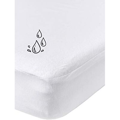 MEYCO Home Molton PU wasserdichtes Spannbettlaken für 1-Person (Bettlaken aus 100% Baumwolle, perfekte Passform durch Rundum-Gummizug, atmungsaktiv, Maße: 90 x 200 cm), Weiß MEYCO Home Molton PU wasserdichtes Spannbettlaken für 1-Person (Bettlaken aus 100% Baumwolle, perfekte Passform durch Rundum-Gummizug, atmungsaktiv, Maße: 90 x 200 cm), Weiß