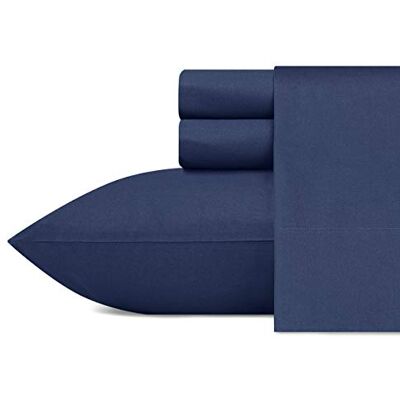 Nautica Bettwäsche-Set für King-Size-Bett, Baumwoll-Perkal-Bettwäsche-Set, lässige Heimdekoration (Captain's Navy, King-Size) Nautica Bettwäsche-Set für King-Size-Bett, Baumwoll-Perkal-Bettwäsche-Set, lässige Heimdekoration (Captain's Navy, King-Size)