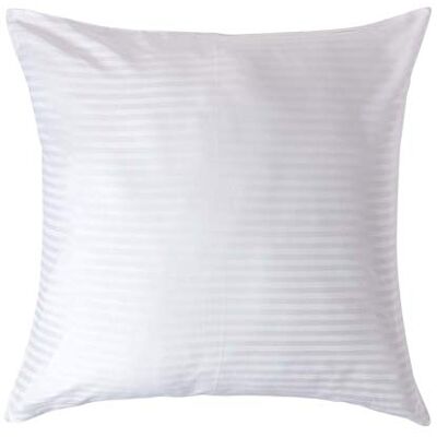 Homescapes 2er-Set Damast Kissenbezug 80x80 cm weiß mit Satin-Streifen & Reißverschluss, 100% ägyptische Baumwolle, Fadendichte 330 Homescapes 2er-Set Damast Kissenbezug 80x80 cm weiß mit Satin-Streifen & Reißverschluss, 100% ägyptische Baumwolle, Fadendichte 330