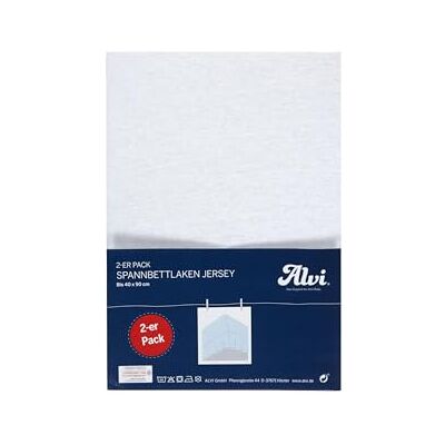 Alvi Spannbettlaken 2er-Pack Weiß/Silber Grau 40x90 2er-Pack Bettlaken, weich, faltenfrei, waschmaschinengeeignet und mit Gummizug für sicheren Halt Alvi Spannbettlaken 2er-Pack Weiß/Silber Grau 40x90 2er-Pack Bettlaken, weich, faltenfrei, waschmaschinengeeignet und mit Gummizug für sicheren Halt