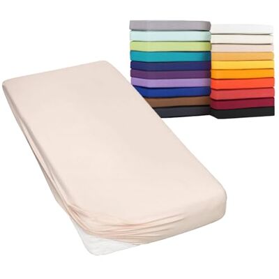 Moon Spannbetttuch Spannbettlaken auch für`s Wasserbett 160g/m² Jersey Line green-leinen-90x200-100x220 Moon Spannbetttuch Spannbettlaken auch für`s Wasserbett 160g/m² Jersey Line green-leinen-90x200-100x220