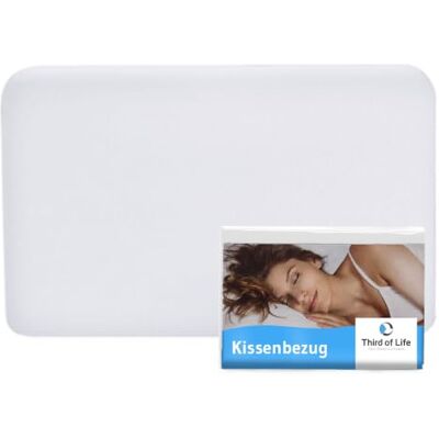 Third of Life Kissenbezug 40x25 Weiß Einzelpack für VOLAR Reisekissen Mako-Baumwolle (Double Jersey), Bügelfrei & trocknergeeignet, Kissenhülle mit Reißverschluss, Oeko-Tex Zertifiziert Third of Life Kissenbezug 40x25 Weiß Einzelpack für VOLAR Reisekissen Mako-Baumwolle (Double Jersey), Bügelfrei & trocknergeeignet, Kissenhülle mit Reißverschluss, Oeko-Tex Zertifiziert