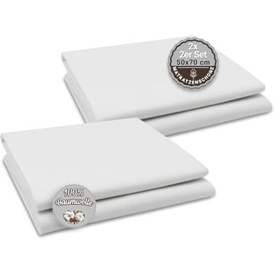 ZOLLNER 4er Set Matratzenauflagen in 50x70 cm wasserdichter Matratzenschoner Inkontinenz Unterlage aus Baumwolle waschbar bis 95°C Oeko Tex® Zertifiziert vom Klinikspezialisten ZOLLNER 4er Set Matratzenauflagen in 50x70 cm wasserdichter Matratzenschoner Inkontinenz Unterlage aus Baumwolle waschbar bis 95°C Oeko Tex® Zertifiziert vom Klinikspezialisten