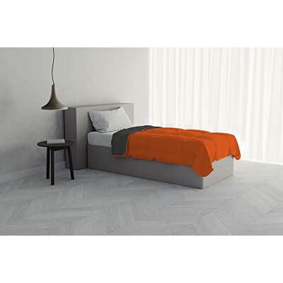ITALIAN BED LINEN Piumino Estivo Microfiber Arancio/Grigio Scuro - Bed Linen ITALIAN BED LINEN Piumino Estivo Microfiber Arancio/Grigio Scuro - Bed Linen
