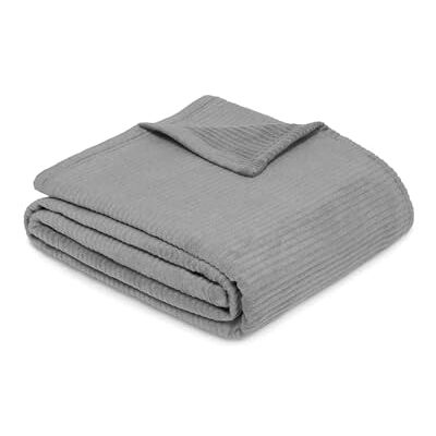 Ibena Cord Decke 140x200 cm Baumwollmix weich, Made in Germany, warm & waschbar, Kuscheldecke grau mit Cord Struktur Ibena Cord Decke 140x200 cm Baumwollmix weich, Made in Germany, warm & waschbar, Kuscheldecke grau mit Cord Struktur