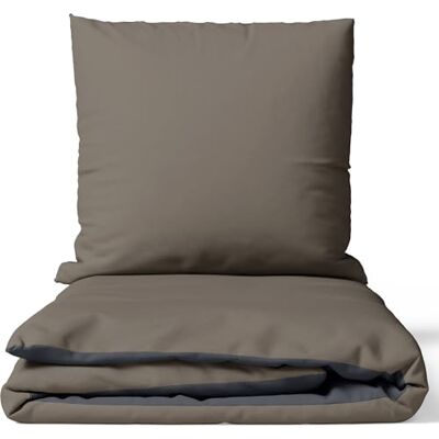 Leonado Vicenti Bettwäsche 2teilig Bettbezug Bettwäsche-Sets 135x200 mit Kissenbezug 80x80 cm, ÖKO-TEX Baumwoll-Satin Braun für Einzelbett mit Reißverschluss Leonado Vicenti Bettwäsche 2teilig Bettbezug Bettwäsche-Sets 135x200 mit Kissenbezug 80x80 cm, ÖKO-TEX Baumwoll-Satin Braun für Einzelbett mit Reißverschluss