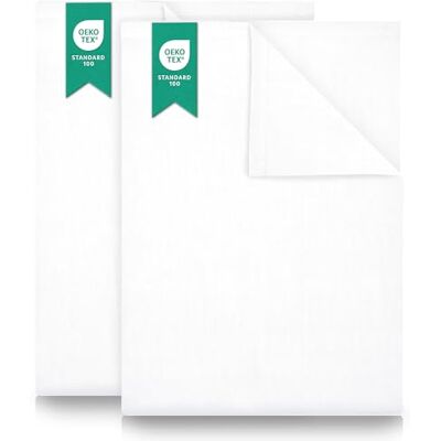 GREEN MARK 250 x 150 cm Weiß Baumwoll-Bettwäsche - Textilien GREEN MARK 250 x 150 cm Weiß Baumwoll-Bettwäsche - Textilien