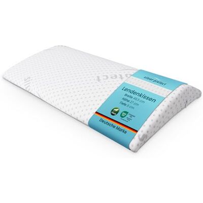 Bestlivings Lendenkissen 27x49 cm, Memory Foam Rückenkissen Büro & Zuhause Silver Protect mit Silberionen wirkt antibakteriell & geruchshemmend – für ein länger frisches Liegegefühl, 40°C waschbar Bestlivings Lendenkissen 27x49 cm, Memory Foam Rückenkissen Büro & Zuhause Silver Protect mit Silberionen wirkt antibakteriell & geruchshemmend – für ein länger frisches Liegegefühl, 40°C waschbar