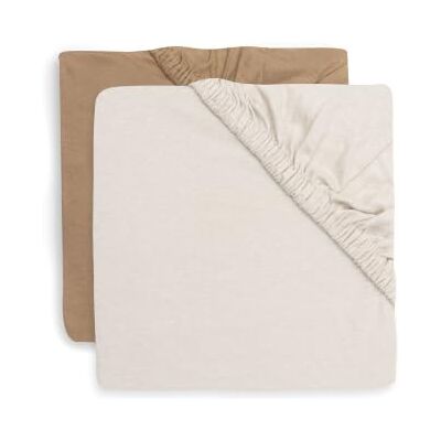 Jollein Spannbettlaken Jersey 40/50x80/90cm 2er Pack Hazel/Oatmeal Für Babywiege, Beistellbett & Kinderwagen, 100% Baumwolle, Mit Gummizug, Oeko-Tex Zertifiziert Jollein Spannbettlaken Jersey 40/50x80/90cm 2er Pack Hazel/Oatmeal Für Babywiege, Beistellbett & Kinderwagen, 100% Baumwolle, Mit Gummizug, Oeko-Tex Zertifiziert