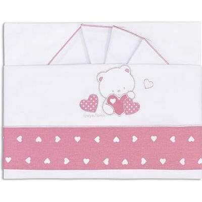 ANDY & HELEN ® Bettwäsche-Set für Maxi-Kinderbett/Next to Me Bestickt + Spannbettlaken mit Gummibändern und Kissenbezug ANDY & HELEN ® Bettwäsche-Set für Maxi-Kinderbett/Next to Me Bestickt + Spannbettlaken mit Gummibändern und Kissenbezug