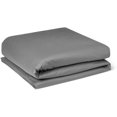 Amazon Deluxe Bettbezug, 100% Baumwolle Satin Fadenzahl 400, Superweich mit Druckknöpfen, 135 x 200 cm, Dunkelgrau Amazon Deluxe Bettbezug, 100% Baumwolle Satin Fadenzahl 400, Superweich mit Druckknöpfen, 135 x 200 cm, Dunkelgrau