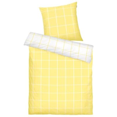 TOM TAILOR Renforcé-Bettwäsche, 80x80 cm + 155x220 cm, 100% Baumwolle/ Renforcé, mit Wendemotiv und farbigem Markenreißverschluss, LARGE CHECK Gelb, Weiß (Light Lemon & Crisp White) TOM TAILOR Renforcé-Bettwäsche, 80x80 cm + 155x220 cm, 100% Baumwolle/ Renforcé, mit Wendemotiv und farbigem Markenreißverschluss, LARGE CHECK Gelb, Weiß (Light Lemon & Crisp White)