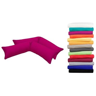 Moon Luxury Linon 2er Pack Kissenbezug für Seitenschläferkissen 40x200 pink, Kissenhülle 100% Baumwolle Moon Luxury Linon 2er Pack Kissenbezug für Seitenschläferkissen 40x200 pink, Kissenhülle 100% Baumwolle