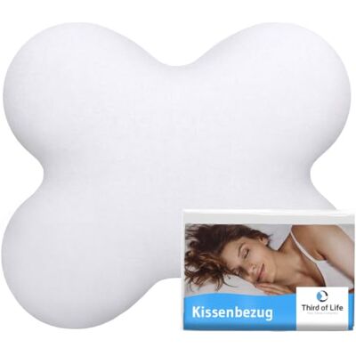 Third of Life Kissenbezug Weiß Einzelpack, perfekt für Seitenschläfer-Kissen ACAMAR Mako-Baumwolle, Double Jersey, bügelfrei, trocknergeeignet, Kissenhülle mit Reißverschluss, Oeko-Tex zertifiziert Third of Life Kissenbezug Weiß Einzelpack, perfekt für Seitenschläfer-Kissen ACAMAR Mako-Baumwolle, Double Jersey, bügelfrei, trocknergeeignet, Kissenhülle mit Reißverschluss, Oeko-Tex zertifiziert