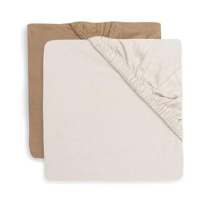 Jollein Spannbettlaken Jersey 70/75x140/150cm 2er Pack Hazel/Oatmeal Für Kinderbett 100% Baumwolle Mit Gummizug Oeko-Tex Zertifiziert Jollein Spannbettlaken Jersey 70/75x140/150cm 2er Pack Hazel/Oatmeal Für Kinderbett 100% Baumwolle Mit Gummizug Oeko-Tex Zertifiziert
