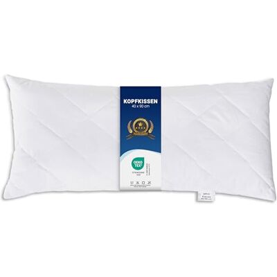 ZOLLNER 2er Set Kopfkissen 40x90 cm mit Reißverschluss – Individuell anpassbare Füllung aus Synthetikfasern bis 95°C waschbar Bezug aus Baumwollmischung Hotelqualität ZOLLNER 2er Set Kopfkissen 40x90 cm mit Reißverschluss – Individuell anpassbare Füllung aus Synthetikfasern bis 95°C waschbar Bezug aus Baumwollmischung Hotelqualität