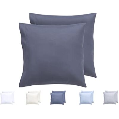 Todocama Mikrofaser Kissenbezug-Set - 50x50cm - Dunkelgrau Todocama Mikrofaser Kissenbezug-Set - 50x50cm - Dunkelgrau