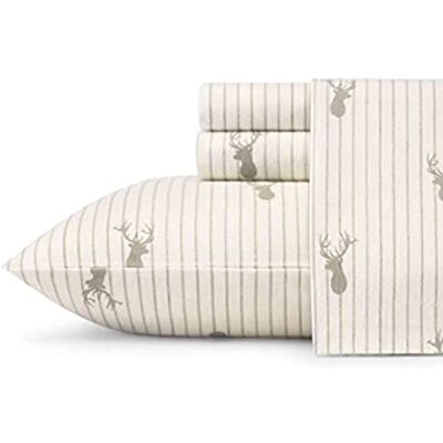 Eddie Bauer Flanell-Kollektion – 100% hochwertige Baumwolle, vorgeschrumpft und gebürstet für extra Weichheit, Komfort und gemütliches Gefühl, Queensize, Deer Lodge. Eddie Bauer Flanell-Kollektion – 100% hochwertige Baumwolle, vorgeschrumpft und gebürstet für extra Weichheit, Komfort und gemütliches Gefühl, Queensize, Deer Lodge.