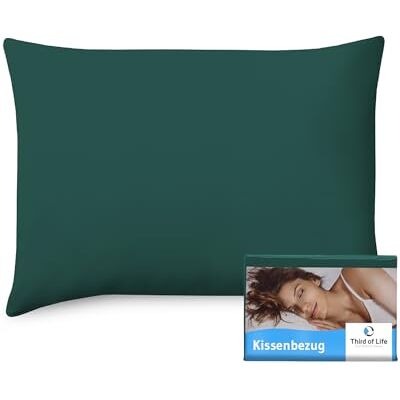 Third of Life Kissenbezug 50x70 cm Meer-grün Einzelpack, Mit Premium Mako-Baumwolle Double Jersey, Kissenhülle für 50 x 70 Kissen, Pillow case für Seitenschläferkissen, Oeko-Tex zertifizierter Polsterbezug Third of Life Kissenbezug 50x70 cm Meer-grün Einzelpack, Mit Premium Mako-Baumwolle Double Jersey, Kissenhülle für 50 x 70 Kissen, Pillow case für Seitenschläferkissen, Oeko-Tex zertifizierter Polsterbezug