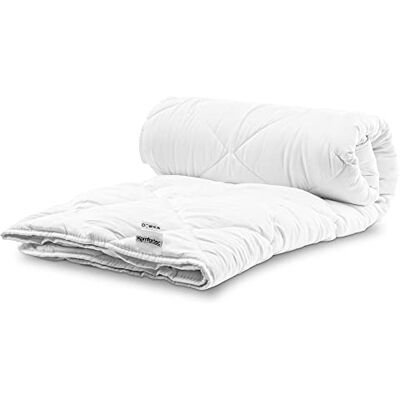 Komfortec Sommerdecke 135x200 cm, 170gsm, dünne und leichte Bettdecke für Sommer, Decke Antiallergisch Blanket, Weiß Komfortec Sommerdecke 135x200 cm, 170gsm, dünne und leichte Bettdecke für Sommer, Decke Antiallergisch Blanket, Weiß