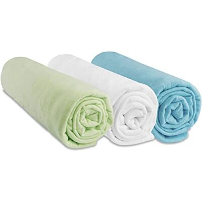 Easy dort Spannbettlaken, kompatibel mit Cododo, 50 x 83 cm (3 Stück) 100% Baumwolle Anisweiß Türkis dehnbar & atmungsaktiv gesunder Schlaf Marke Öko-Tex Zertifiziert Qualität Easy dort Spannbettlaken, kompatibel mit Cododo, 50 x 83 cm (3 Stück) 100% Baumwolle Anisweiß Türkis dehnbar & atmungsaktiv gesunder Schlaf Marke Öko-Tex Zertifiziert Qualität