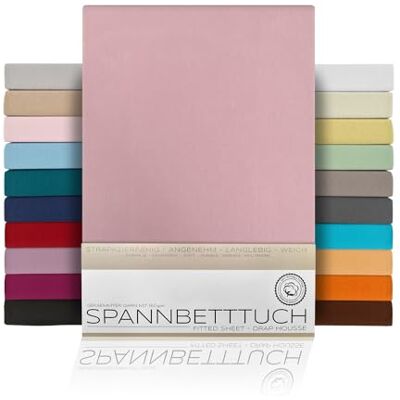 BEAUTEX Spannbettlaken Jersey Baumwolle Topper 200x200x15 cm Altrose atmungsaktiv, hautfreundlich, rundum elastisch, perfekte Passform, formstabil, 160 g/m², pflegeleicht, viele Farben BEAUTEX Spannbettlaken Jersey Baumwolle Topper 200x200x15 cm Altrose atmungsaktiv, hautfreundlich, rundum elastisch, perfekte Passform, formstabil, 160 g/m², pflegeleicht, viele Farben