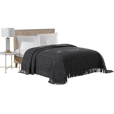 Beatrice Home Fashions Tagesdecke, Chenille, Anthrazit, Full Beatrice Home Fashions Tagesdecke, Chenille, Anthrazit, Full