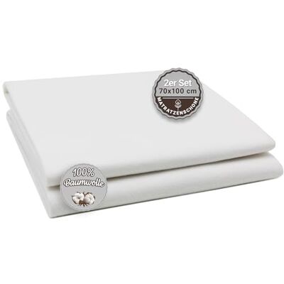 ZOLLNER 2er Set Matratzenauflagen in 70x100 cm wasserdichter Matratzenschoner Inkontinenz Unterlage aus Baumwolle waschbar bis 95°C Oeko Tex® Zertifiziert vom Klinikspezialisten ZOLLNER 2er Set Matratzenauflagen in 70x100 cm wasserdichter Matratzenschoner Inkontinenz Unterlage aus Baumwolle waschbar bis 95°C Oeko Tex® Zertifiziert vom Klinikspezialisten