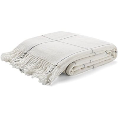 Arus Highlands Collection Überwurfdecke mit Schottenkaro, Queen-Size-Größe, 152,4 x 203,2 cm, cremefarben Arus Highlands Collection Überwurfdecke mit Schottenkaro, Queen-Size-Größe, 152,4 x 203,2 cm, cremefarben