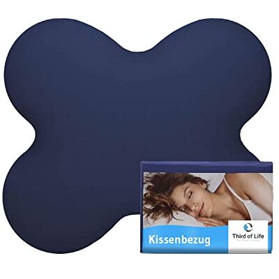 Third of Life Kissenbezug Nachtblau Einzelpack, perfekt für Seitenschläfer-Kissen ACAMAR Mako-Baumwolle (Double Jersey), Bügelfrei & trocknergeeignet, Kissenhülle mit Reißverschluss, Oeko-Tex Zertifiziert Third of Life Kissenbezug Nachtblau Einzelpack, perfekt für Seitenschläfer-Kissen ACAMAR Mako-Baumwolle (Double Jersey), Bügelfrei & trocknergeeignet, Kissenhülle mit Reißverschluss, Oeko-Tex Zertifiziert