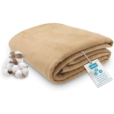 ZOLLNER Kuscheldecke flauschig in 150x200 cm weiche und langlebige Sofadecke in Sand waschbar bis 40°C Mischgewebe mit elegantem Einfassband Hotelqualität Oeko Tex® Zertifiziert ZOLLNER Kuscheldecke flauschig in 150x200 cm weiche und langlebige Sofadecke in Sand waschbar bis 40°C Mischgewebe mit elegantem Einfassband Hotelqualität Oeko Tex® Zertifiziert